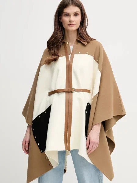 MACKAGE poncho de lana femei de tranzitie oversize MOLY bej