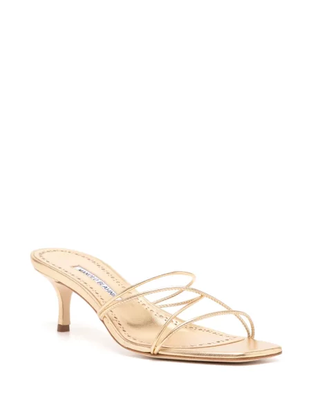 Sandale Manolo Blahnik auriu