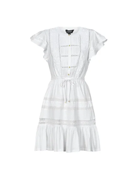 Rochie mini Lauren Ralph Lauren cu mâneci scurte scurtă de costum