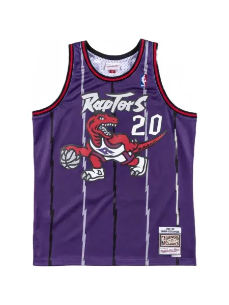 Cămașă Mitchell & Ness cu decolteu rotund violet