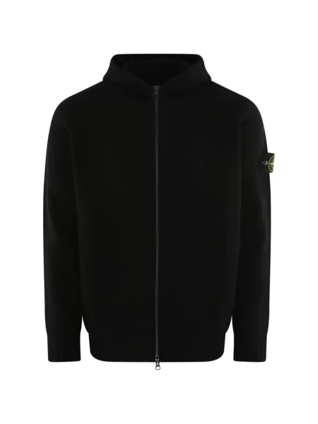Hanorac cu glugă Stone Island cu strasuri negru