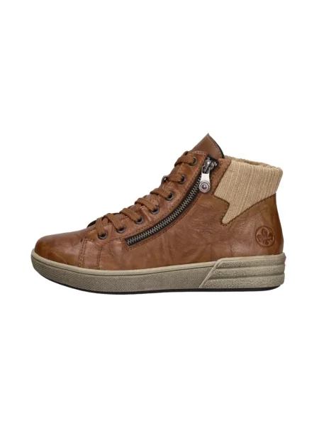 Sneakersy Rieker skórzane brązowe