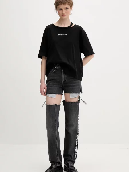 Karl Lagerfeld Jeans kratka majica črna