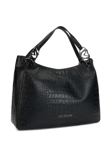 Shopper kabelka Love Moschino s autogramem černá