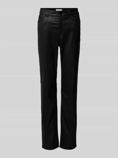 Spodnie o kroju slim fit z 5 Christian Berg Woman czarne
