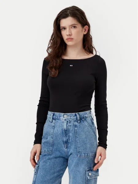 Tommy Jeans Bluză negru