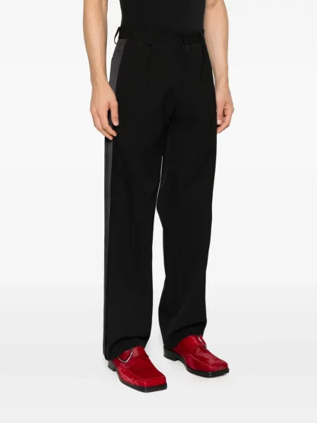 Pantaloni Casablanca cu dungi plisate negru