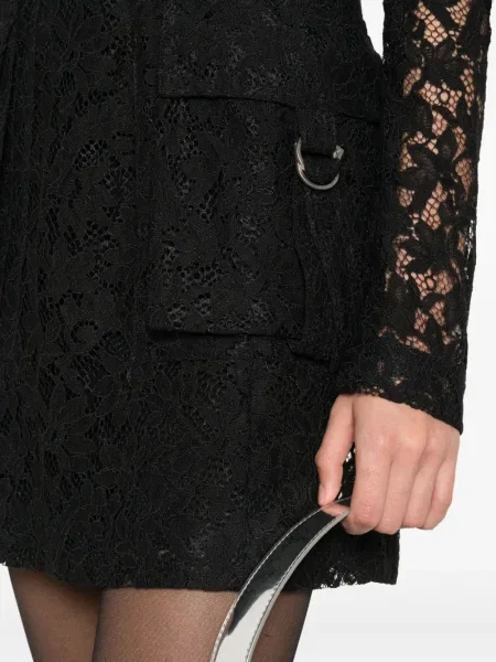 Κοστούμι φόρεμα Blumarine με αγκράφα με δαντέλα μαύρο