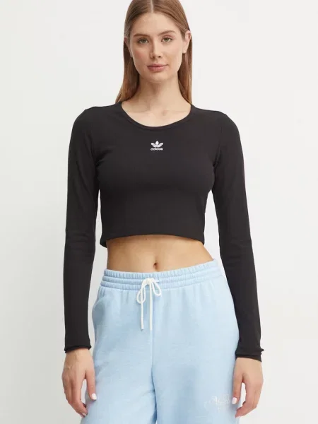 Блуза с дълги ръкави adidas Originals черно