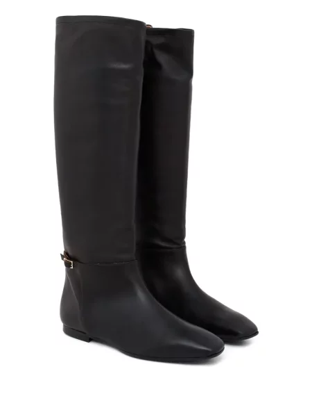 Botine Atp Atelier cu cataramă cu bretele negru