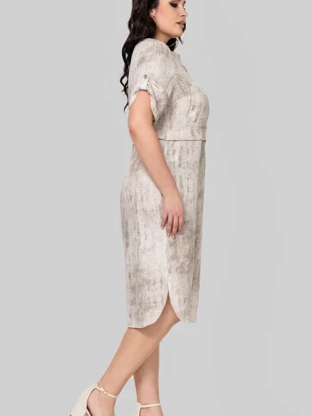 Лляна Сукня міді All Posa білий