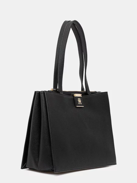 Tommy Hilfiger geantă crossbody de damă cu imitație de piele negru