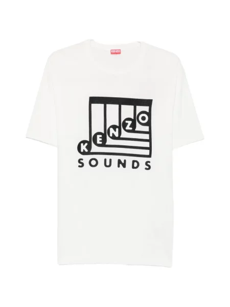 Tricou Kenzo cu broderie alb