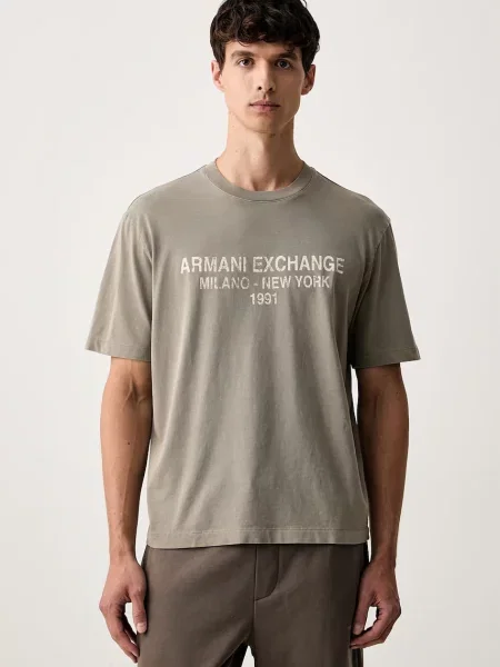Armani Exchange tricou pentru bărbați din bej