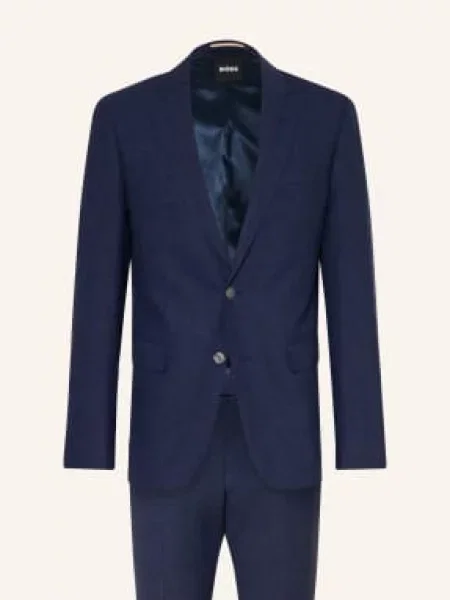Boss Oblek Huge Slim Fit tmavě modrá