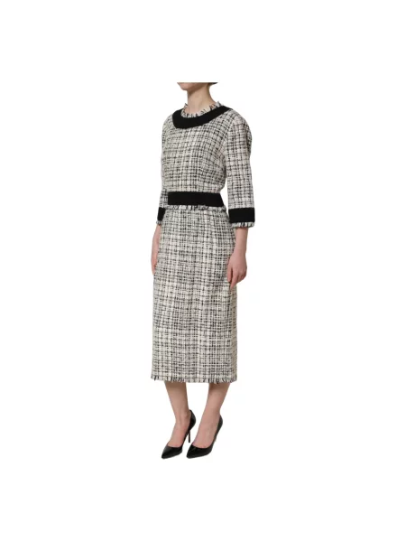 Sukienka midi Dolce And Gabbana tweedowa