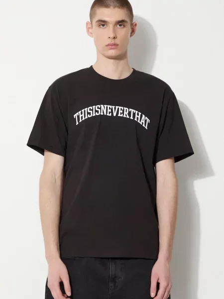 Тениска thisisneverthat Arch-Logo Tee с принт черно