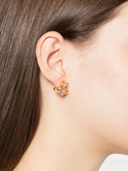 Cercei Vivienne Westwood cu motiv cu inimi auriu