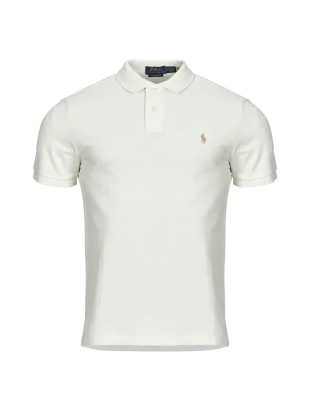 Tricou polo Polo Ralph Lauren plasă bej