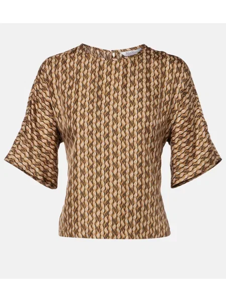 Bluză Max Mara de mătase cu imagine