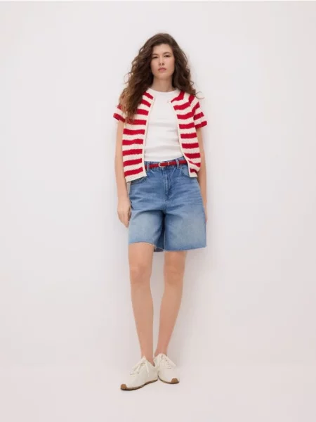 Reserved Bermude din denim albastru