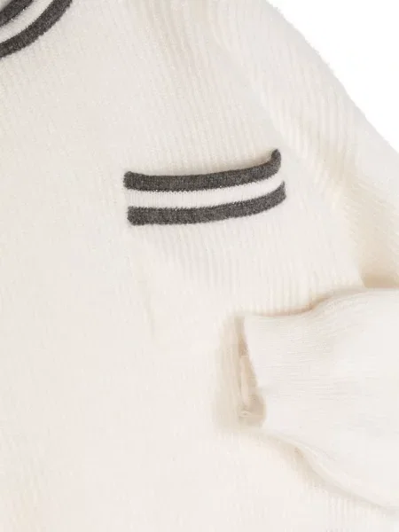 Sweter dziecięcy Brunello Cucinelli biały