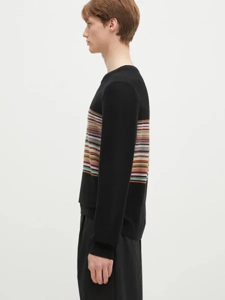 Sweter Paul Smith wełniany czarny