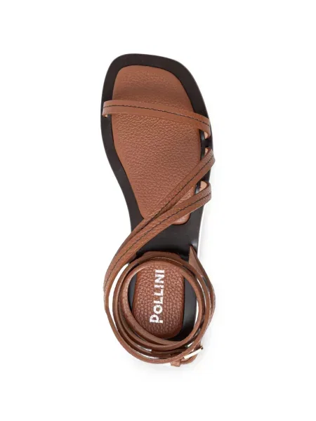 Sandale Pollini din piele plic maro
