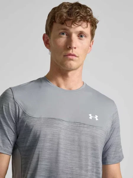 Koszulka Under Armour z nadrukiem z okrągłym dekoltem szara