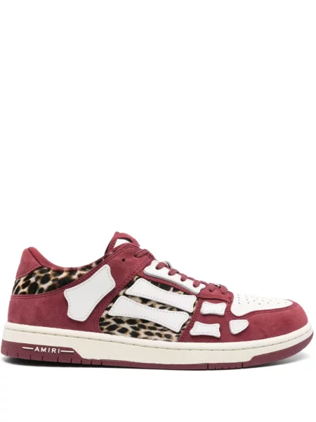 Sneakerși Amiri cu model leopard roșu