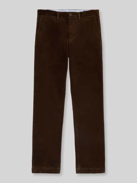 Spodnie sztruksowe o kroju straight fit z mieszanki bawełny Polo Ralph Lauren