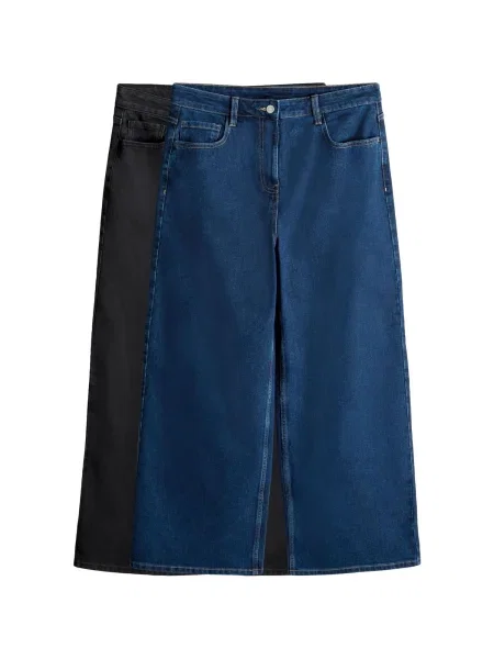 The Set Džíny modrá džínovina černá