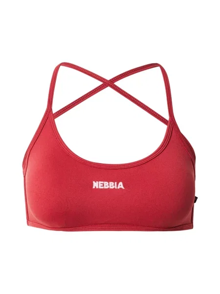 NEBBIA Sutien sport POWER roșu ruginiu alb