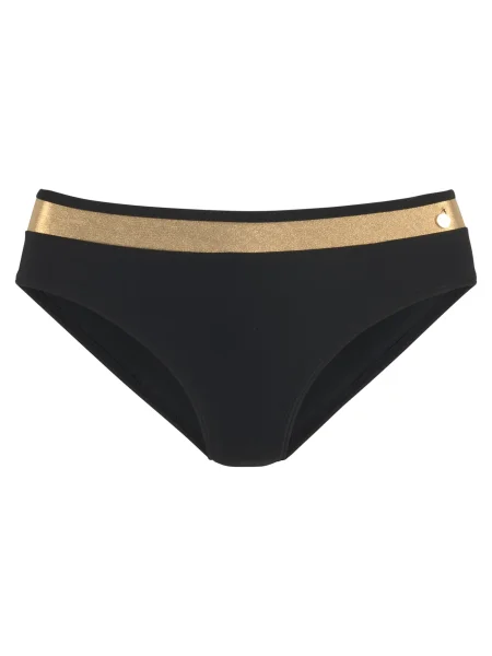 LASCANA Bikini hlačke zlato-rumena črna