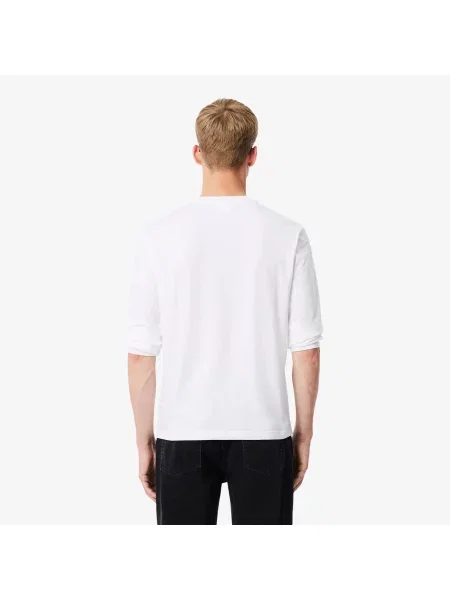 Lacoste Koszulka Z Długim Rękawem biała