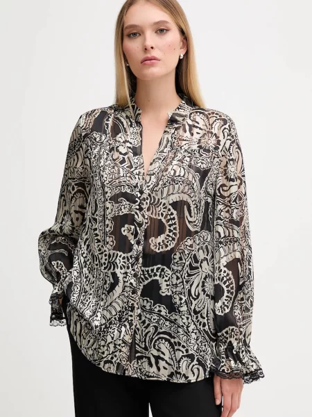 Marc Aurel cămașă cu guler clasic relaxed negru