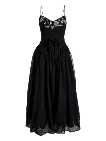 Sukienka midi Cinq A Sept do kolan garniturowa czarna