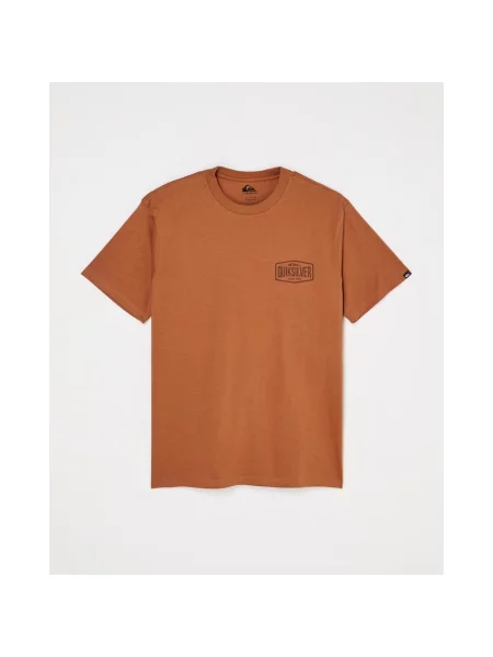 Koszulka z krótkim rękawem Quiksilver Ev Surf Garage brązowo terakotowa XS brązowa