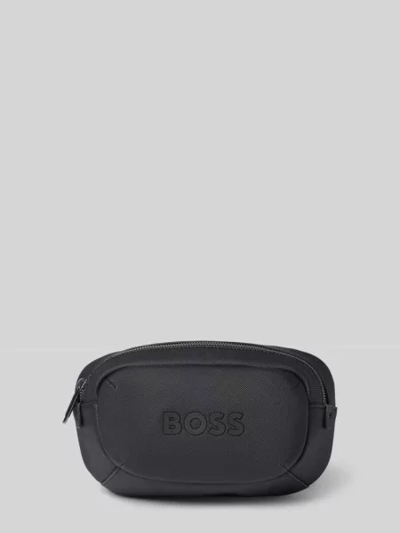Saszetka nerka z detal z logo model Catch Boss czarna