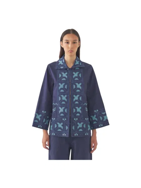 Kurtka Antik Batik niebieska