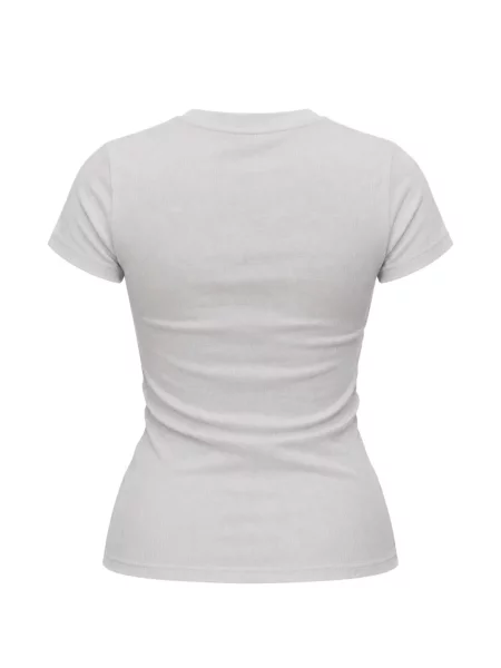 Scurt tricou Deha cu decolteu rotund gri