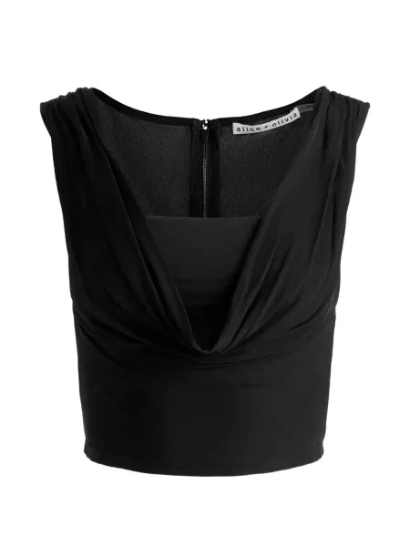 Decupat top Alice + Olivia drapat negru