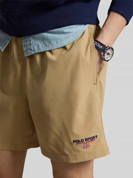 Szorty kąpielowe z przeszyciem z logo Polo Ralph Lauren