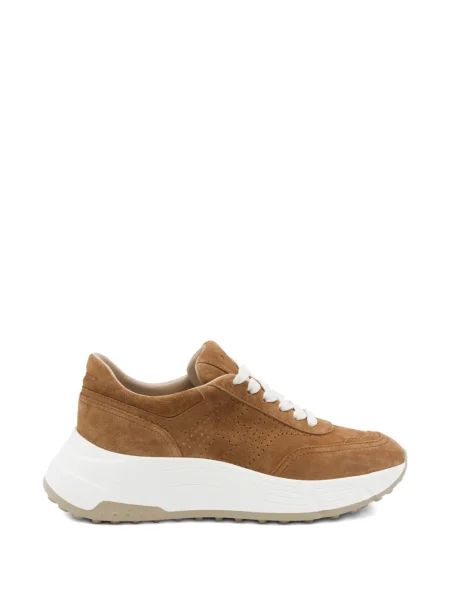 Sneakerși Hogan din piele de căprioară cu platformă maro