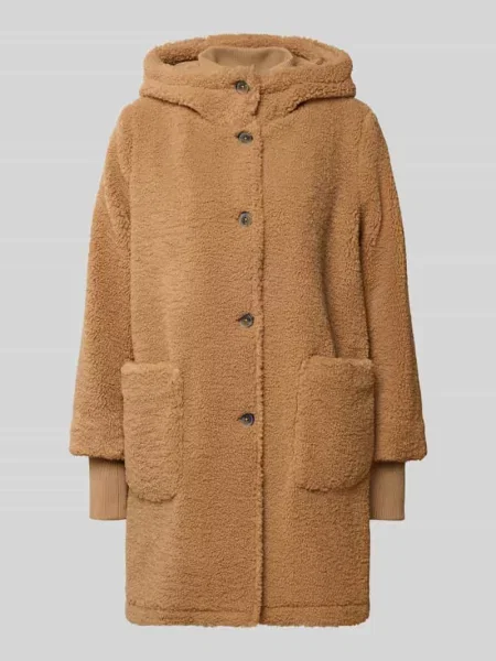 Płaszcz z futerka o kroju regular fit z kapturem Tom Tailor Denim