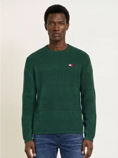 Tommy Jeans Sweter gruen zielony