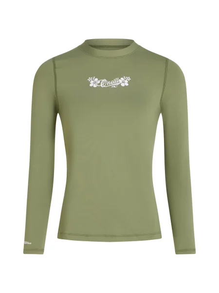 O'NEILL Tricou funcțional Skins oliv / natural alb