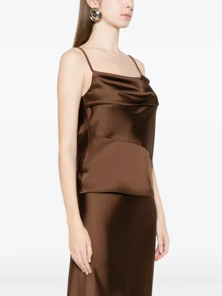 Bluzka Imperial drapowana brązowa