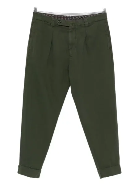 Pantaloni Berwich plisate verde