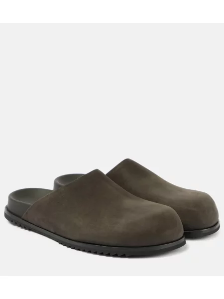 Usnjene copati Rick Owens rjava